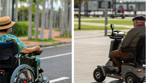 Electric wheelchair and mobility scooter