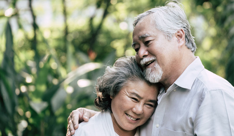 Older couple smiling