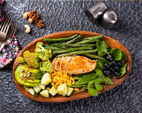 Health meal in a bowl