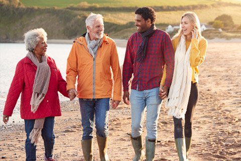 Family walking together