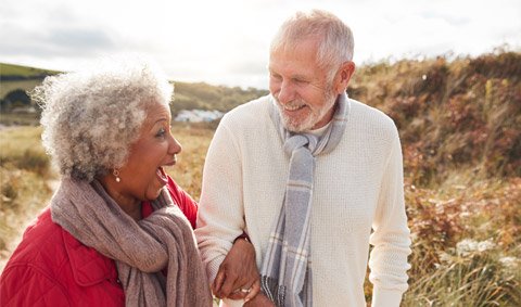 Healthy older couple