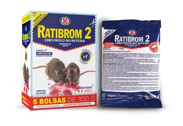 Raticida Ratibrom 2 500gr Veneno Matarratas Ratas Y Ratones Insecticidas Y Raticidas