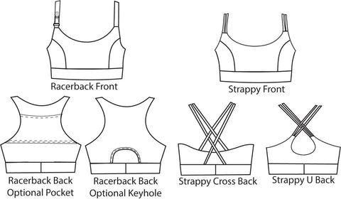 Wireless longline bra pattern, Cupped top pattern, linen top