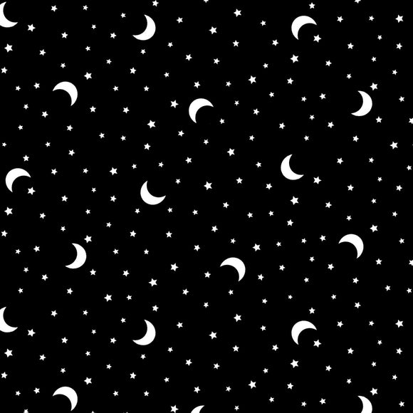 Glow in the Dark Fabric Boo Moon by Michael Miller Fabrics - 1/2 Yard