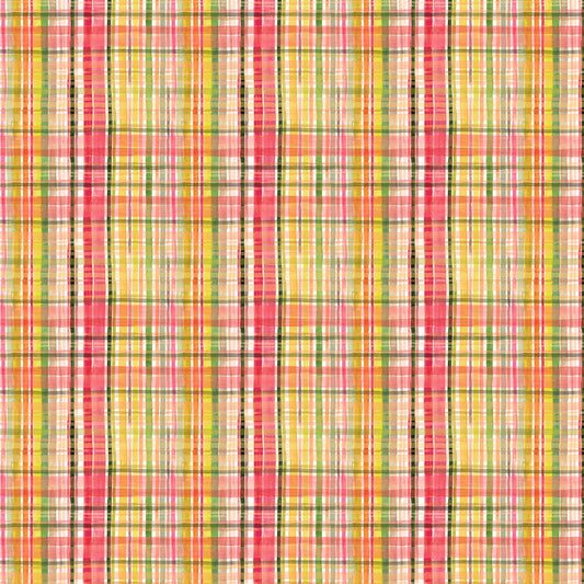 Plaid and Check Green Fabric by the Yard