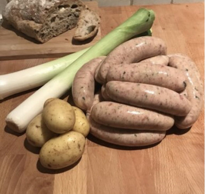 18 Pork And Leek Sausages 1 Kilo Bristol Meat Machine 6449