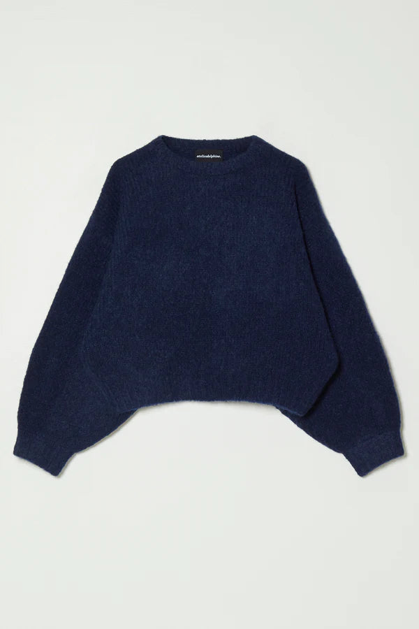 Atelier Delphine – Balloon Sleeve Sweater in Midnight