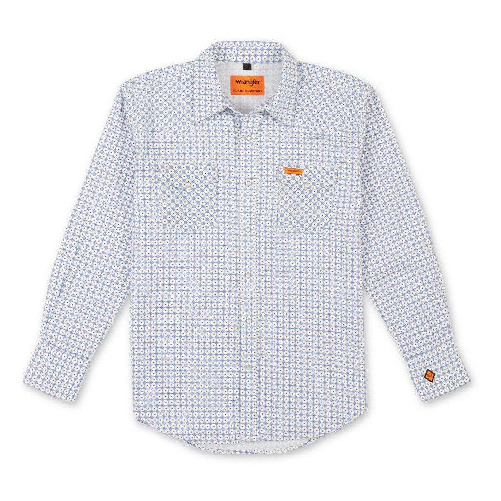 Wrangler® FR Flame Resistant Long Sleeve Work Shirt - FR148WH - White –  Lazy B Western Wear & Tack