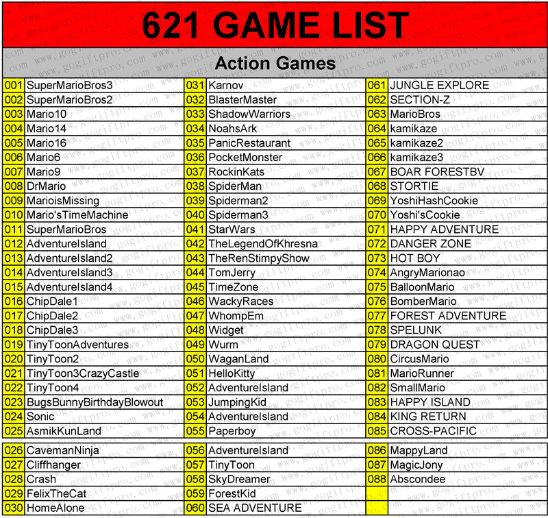 nes classic games list