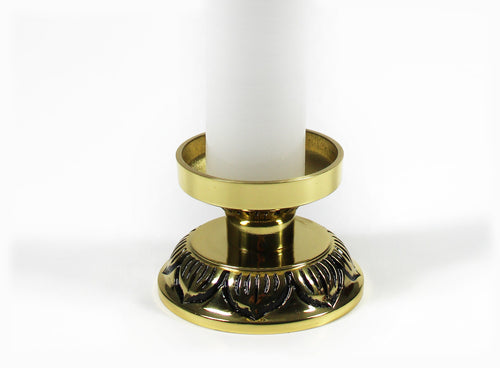 Pillar Brass Spike Candle Holder- 1pc- Pillar Brass Candle Holder