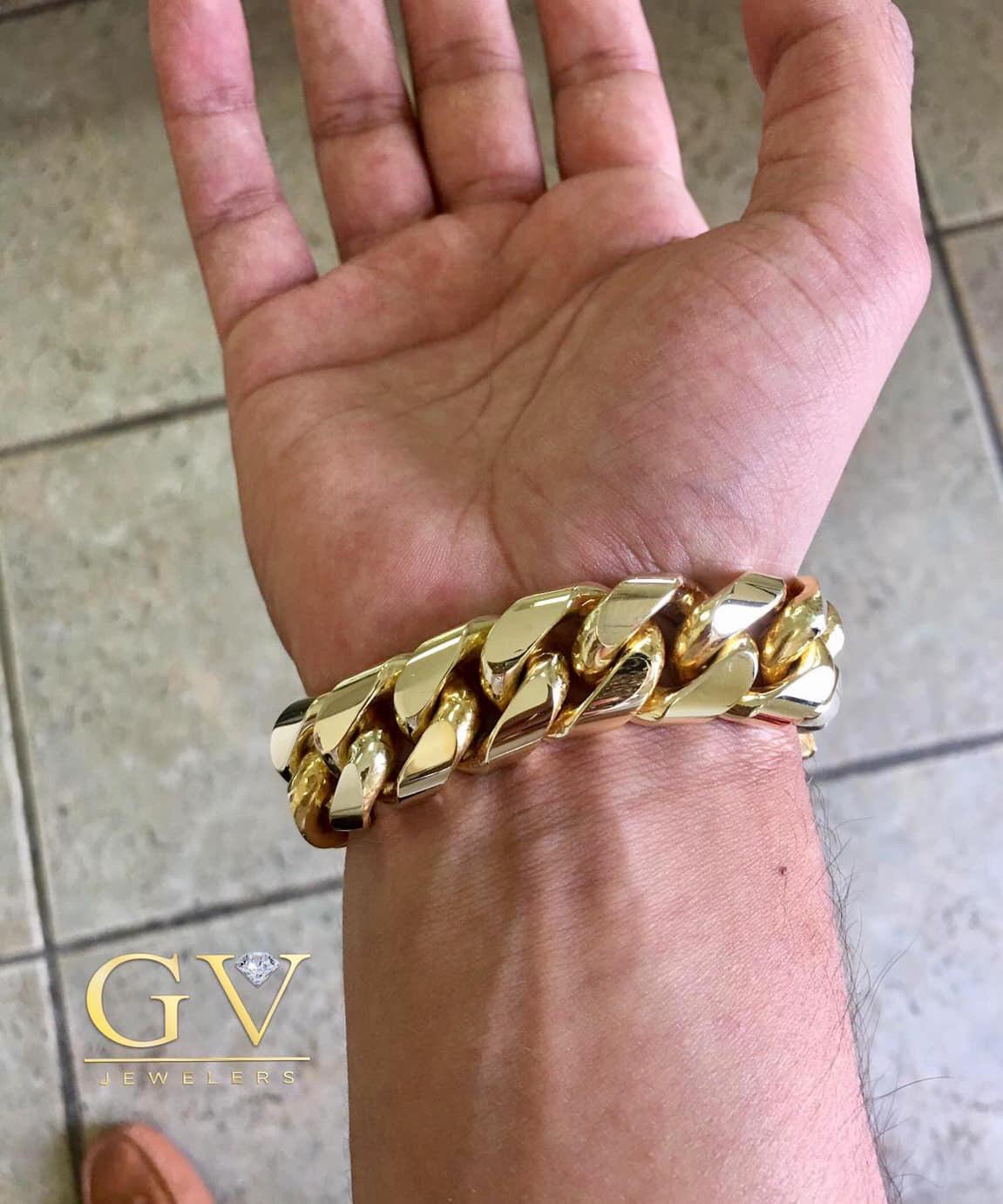Cuban Bracelet ( pulsera cubana) GV Jewelers