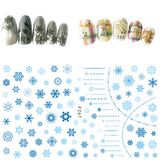1 Sheet Snowflake Flower Decals Nail Art Stickers Tips DIY Manicure Decoration - Abelestore