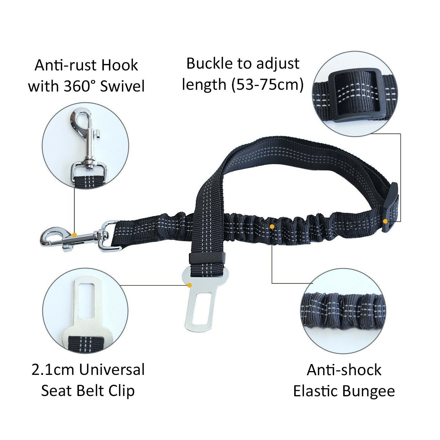 Anti-Shock Pet Dog Car Seatbelt - Dog Chews Store