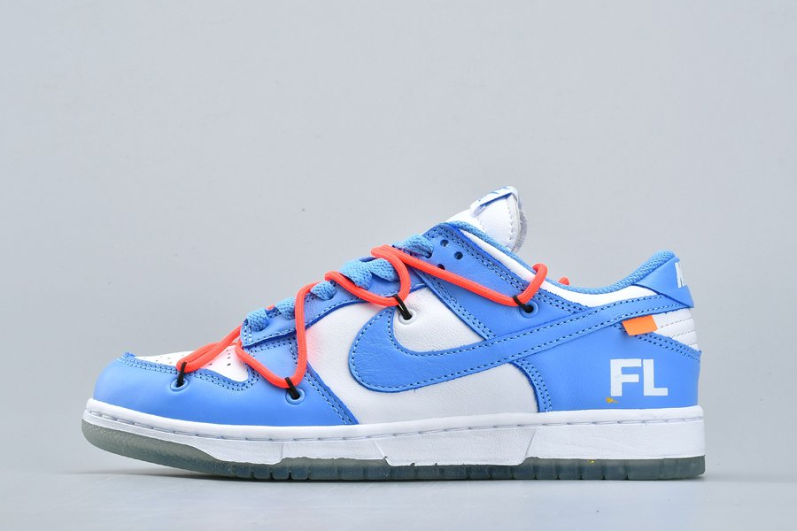 off white dunk low blue