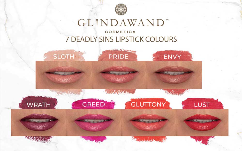 GlindaWand 7 Deadly Sins Lipstick Range