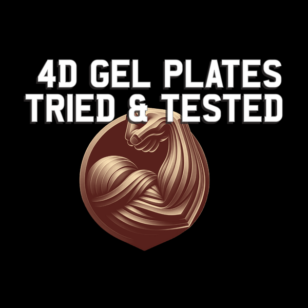 4D Gel Plates Tried & Tested with man muscle arm