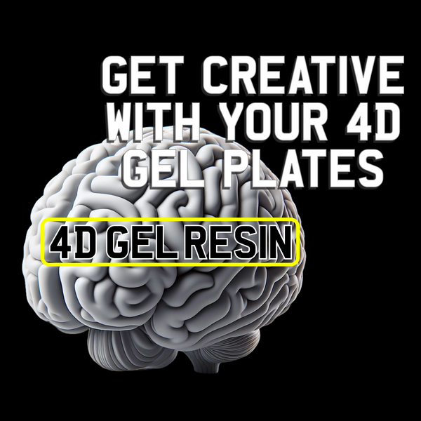 Get Creative with Your 4D Gel Plates with brain and number plates