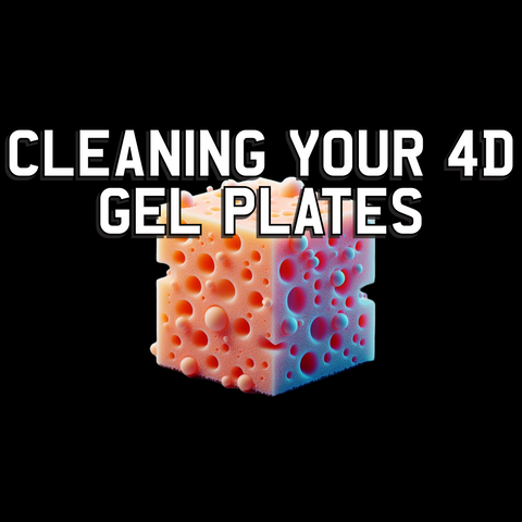 Cleaning your 4d gel number plates guide with sponge