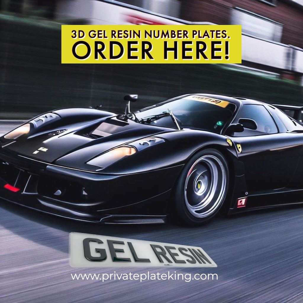 FERARARI | F40 | 3D GEL | PLATES | PRIVATE PLATE KING LTD