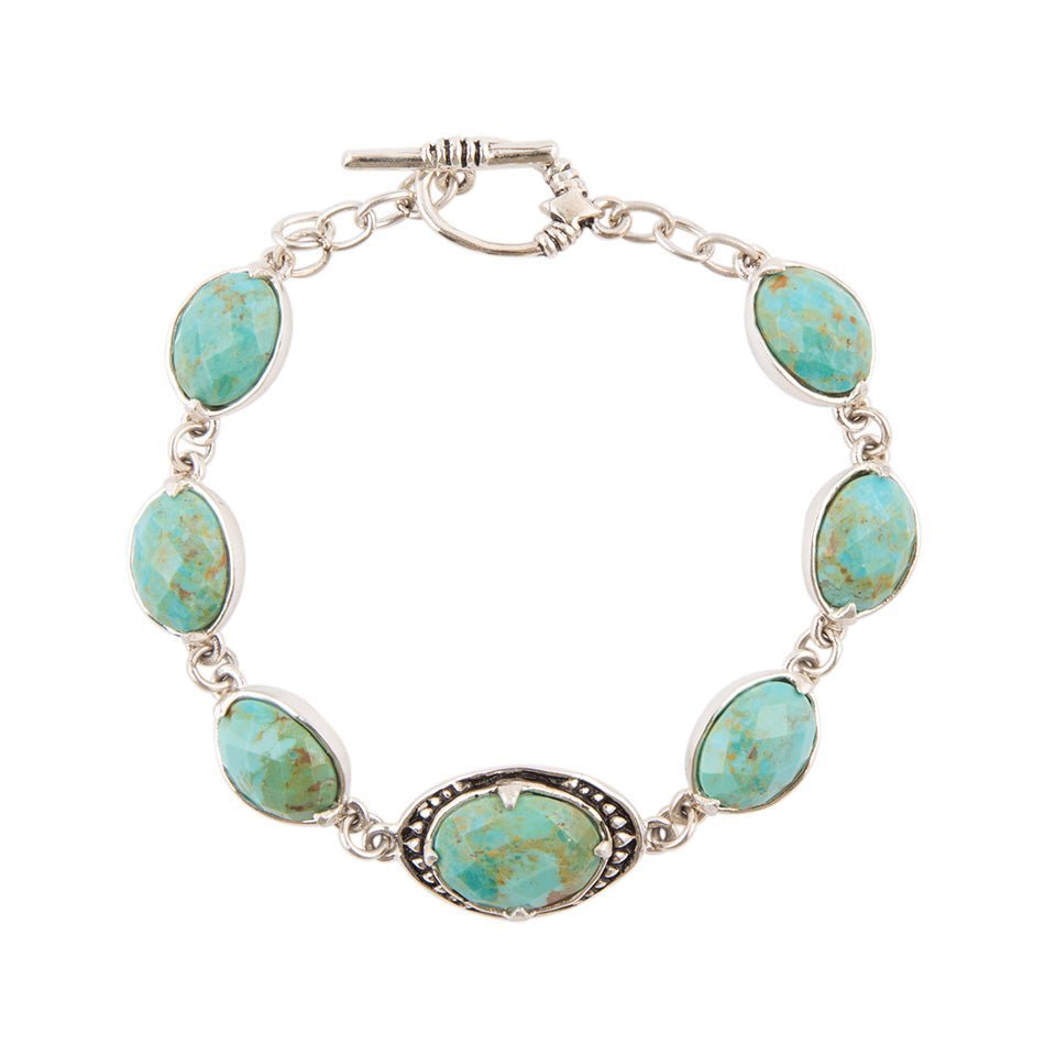 Sedona Turquoise and Sterling Silver Toggle Bracelet – Barse Jewelry