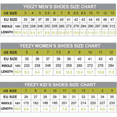 yeezy shoes size