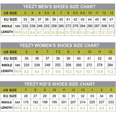 yeezy 35 kid size chart