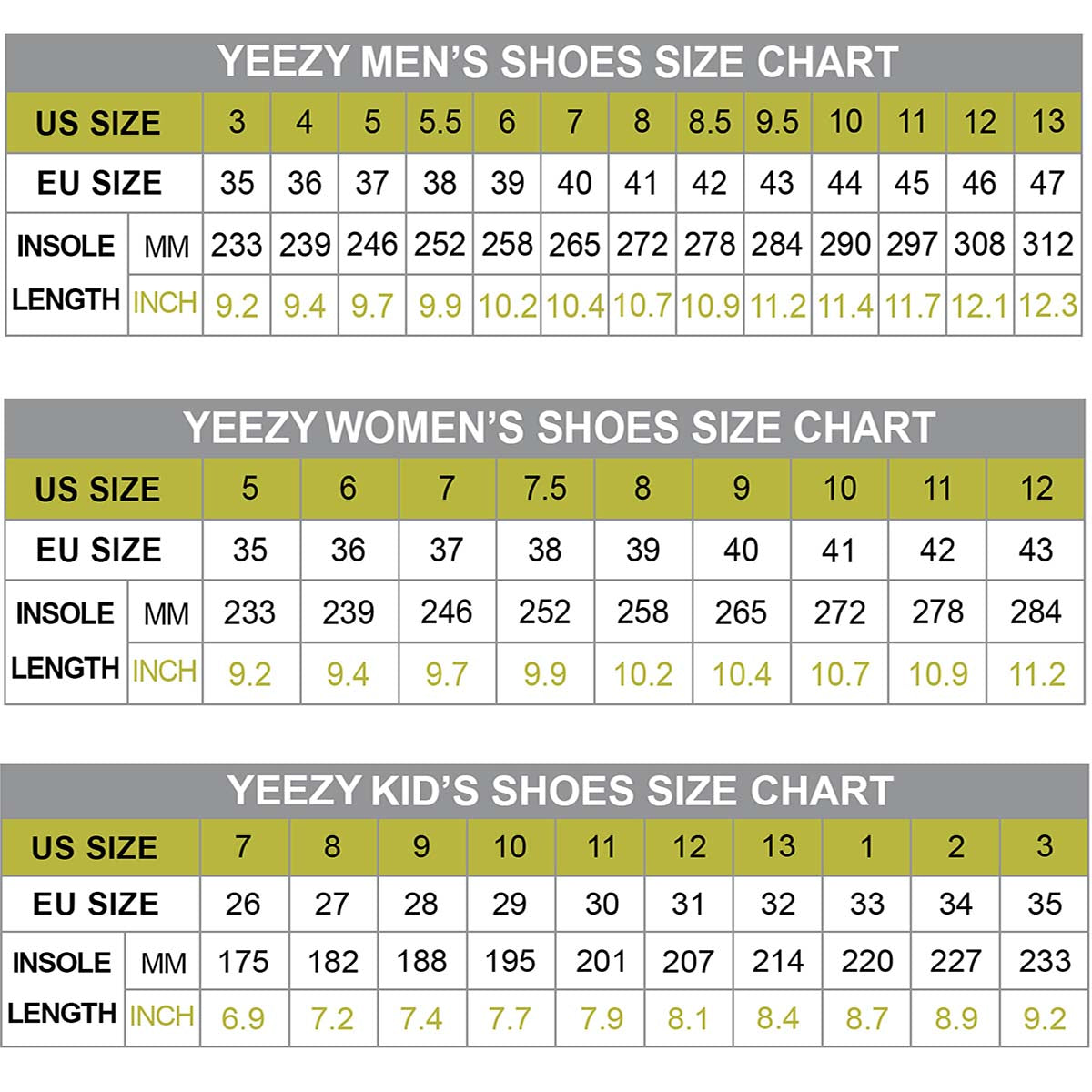 yeezy mens to womens shoe size