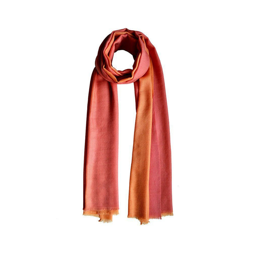 coral cashmere scarf