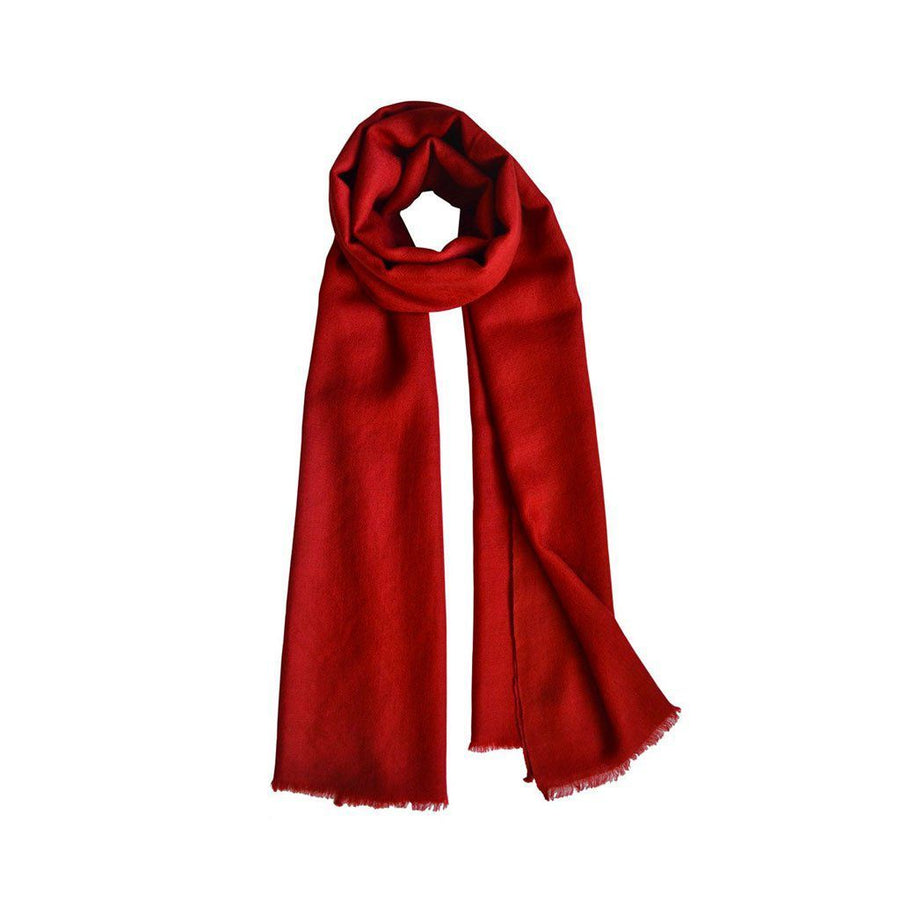 red cashmere scarf