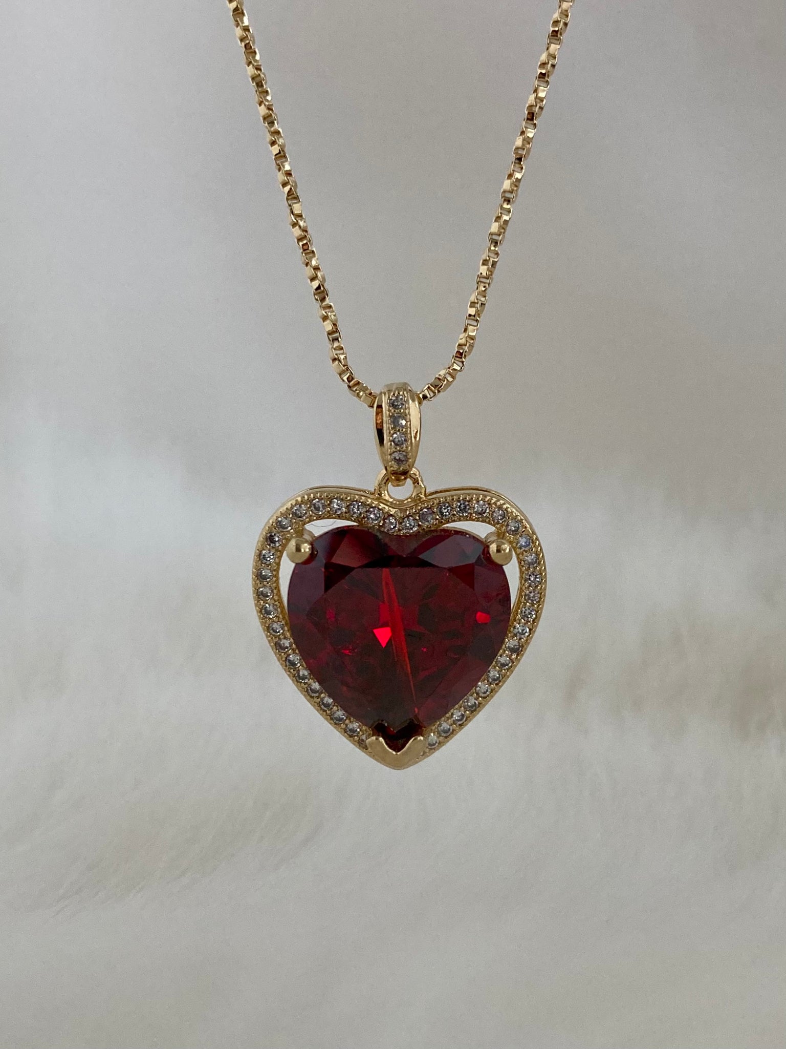 The Ruby Heart Necklace | SPARROW