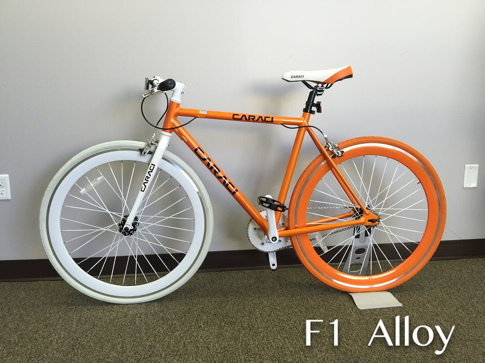 orange fixie bike