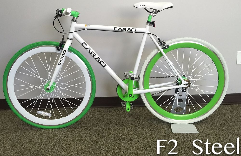 white and green bike