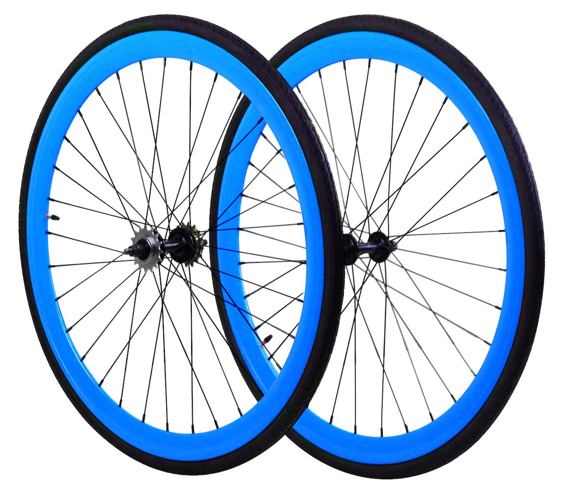 Dont Miss Out Zycle Fix 45mm Wheel Set For Fixie Bikes Blue Fixies