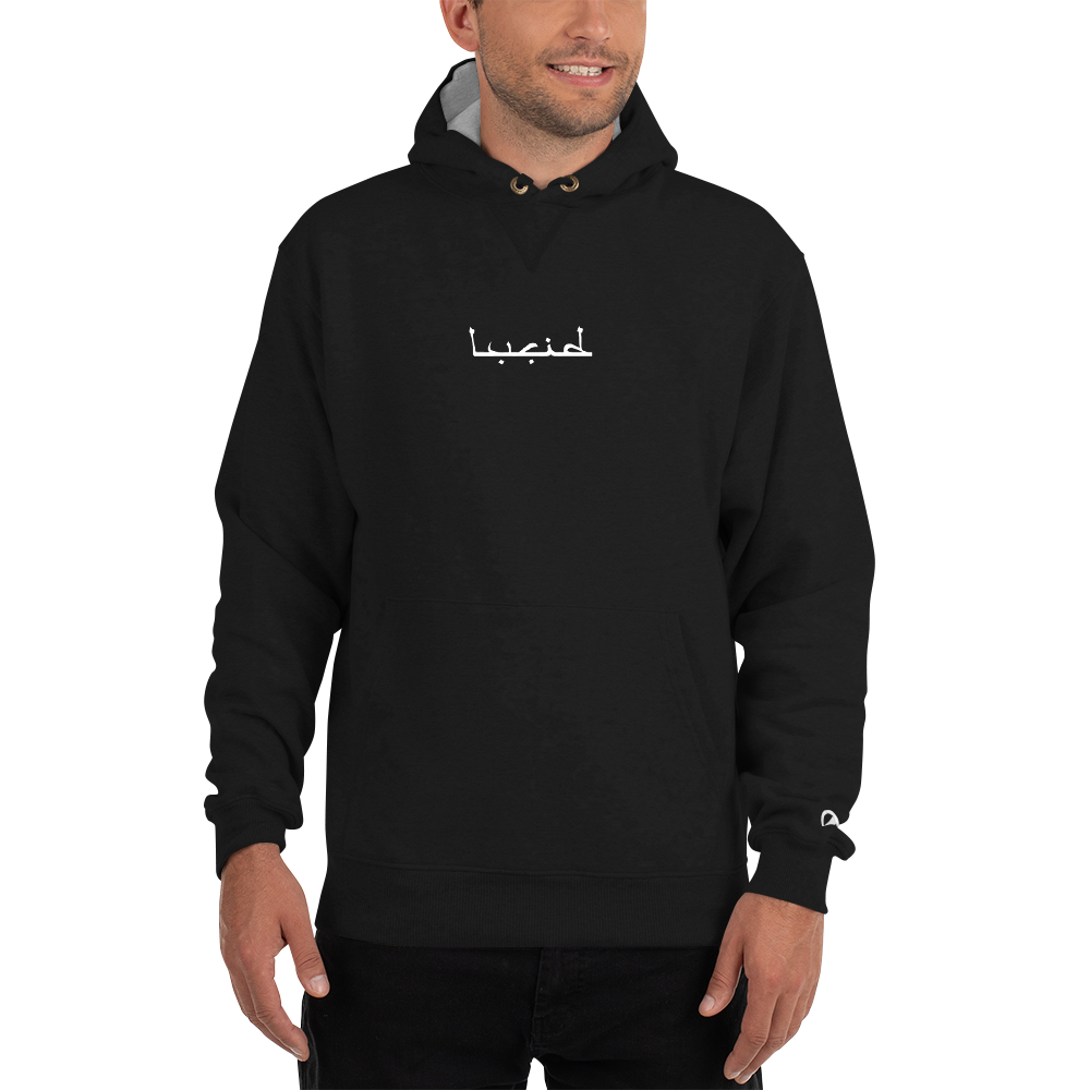 champion writing hoodie