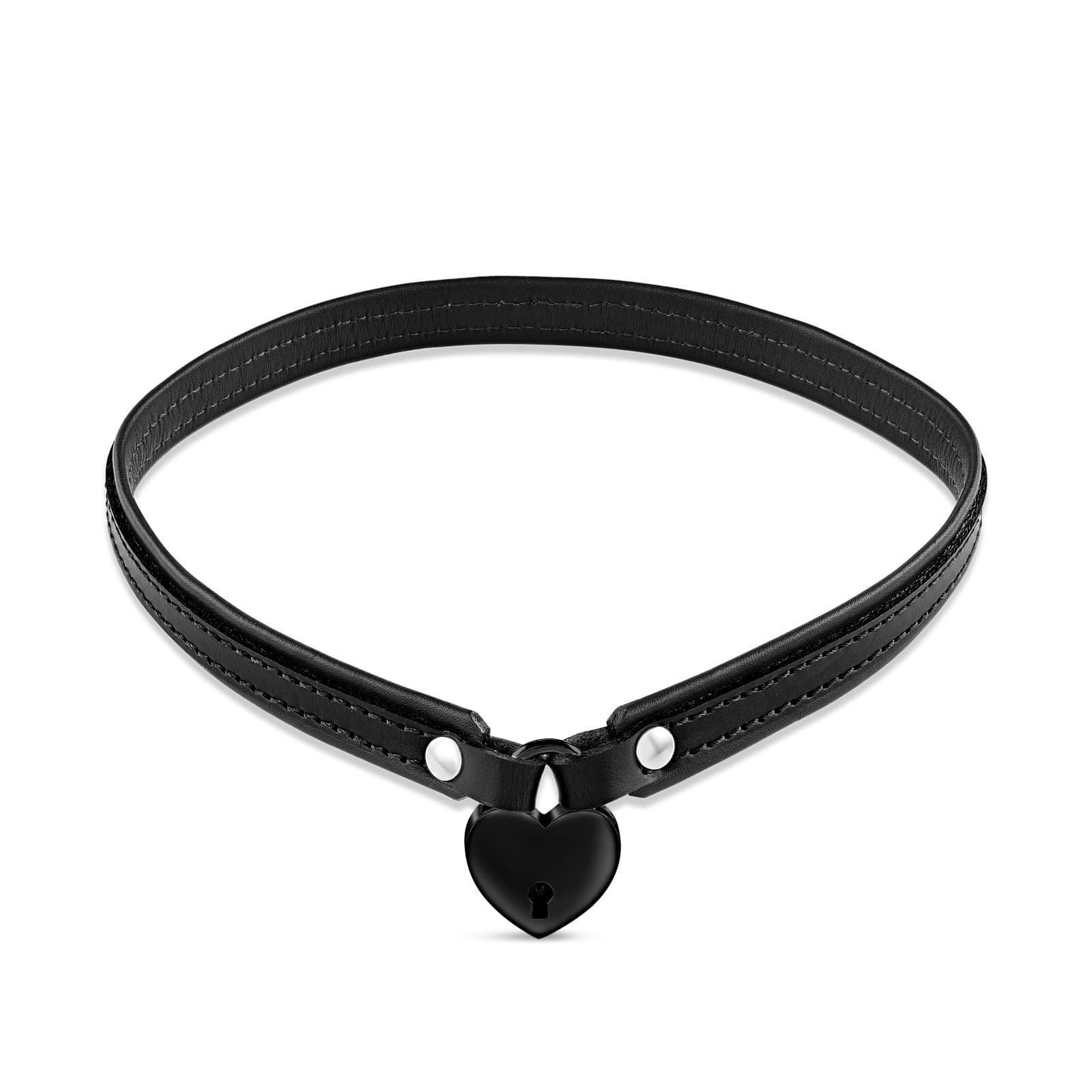 Leather Day Collar with Lock Eternity