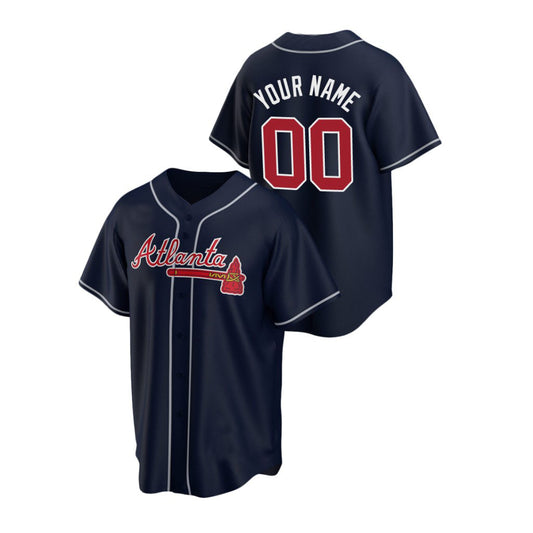 Custom Men Youth Women Atlanta Braves White Cooperstown Stitched Name And  Number Baseball Jersey