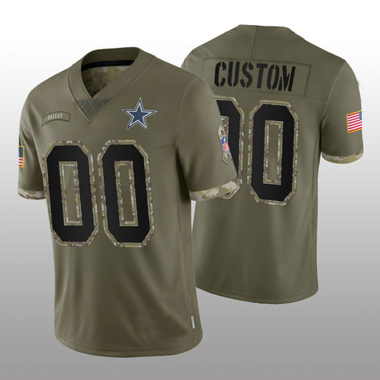 Customized White Team Color Stitched Jersey, Men's Dallas Cowboys