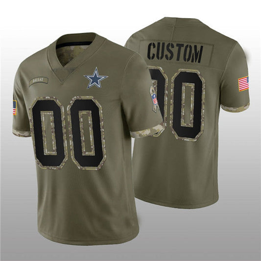 Custom Olive Camo-Black Authentic Salute to Service Baseball Jersey Men's Size:S