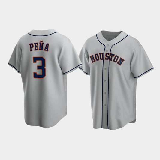 Pena #3 Astros Baseball Jersey 3D Print Crop Top Jersey For Women