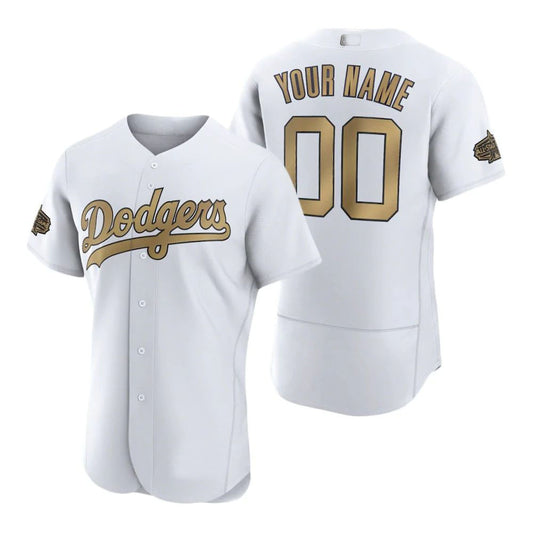 Custom Baseball Jerseys Los Angeles Dodgers White Gold 2022 All Star Game  Stitched Jerseys Elite