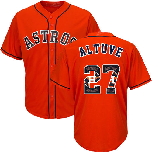 Women's Baseball Jersey Houston Astros 27 Jose Altuve Pink