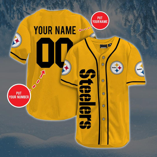 Pittsburgh Steelers Personalized Baseball Jersey 480 - Teeruto