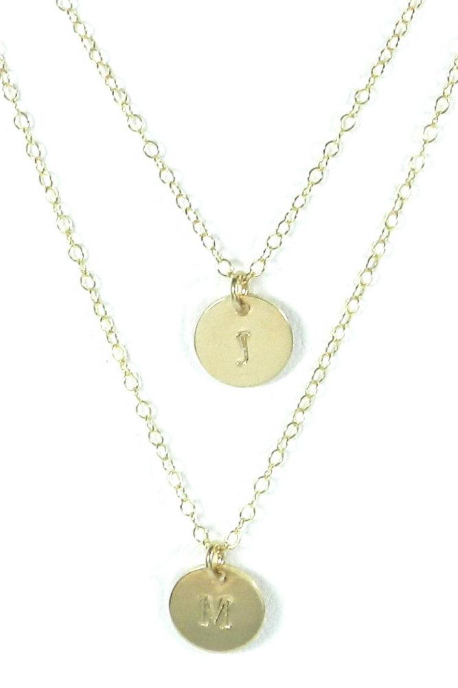 Layered Initial Charm Necklace. – Bip \u0026 Bop