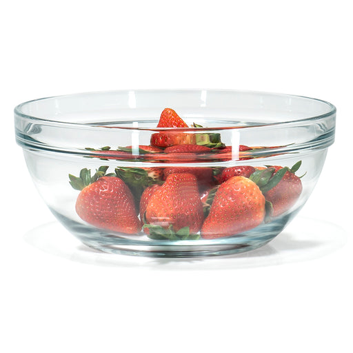 Simax 2.6 Quart Glass Mixing Bowl: Large Glass Bowl - Microwave & Oven Safe  Bowls - Borosilicate Glass Serving Bowl - Glass Bowls for Kitchen - Clear Mixing  Bowls for Cooking, Baking, Salad - 2.6 Qt 