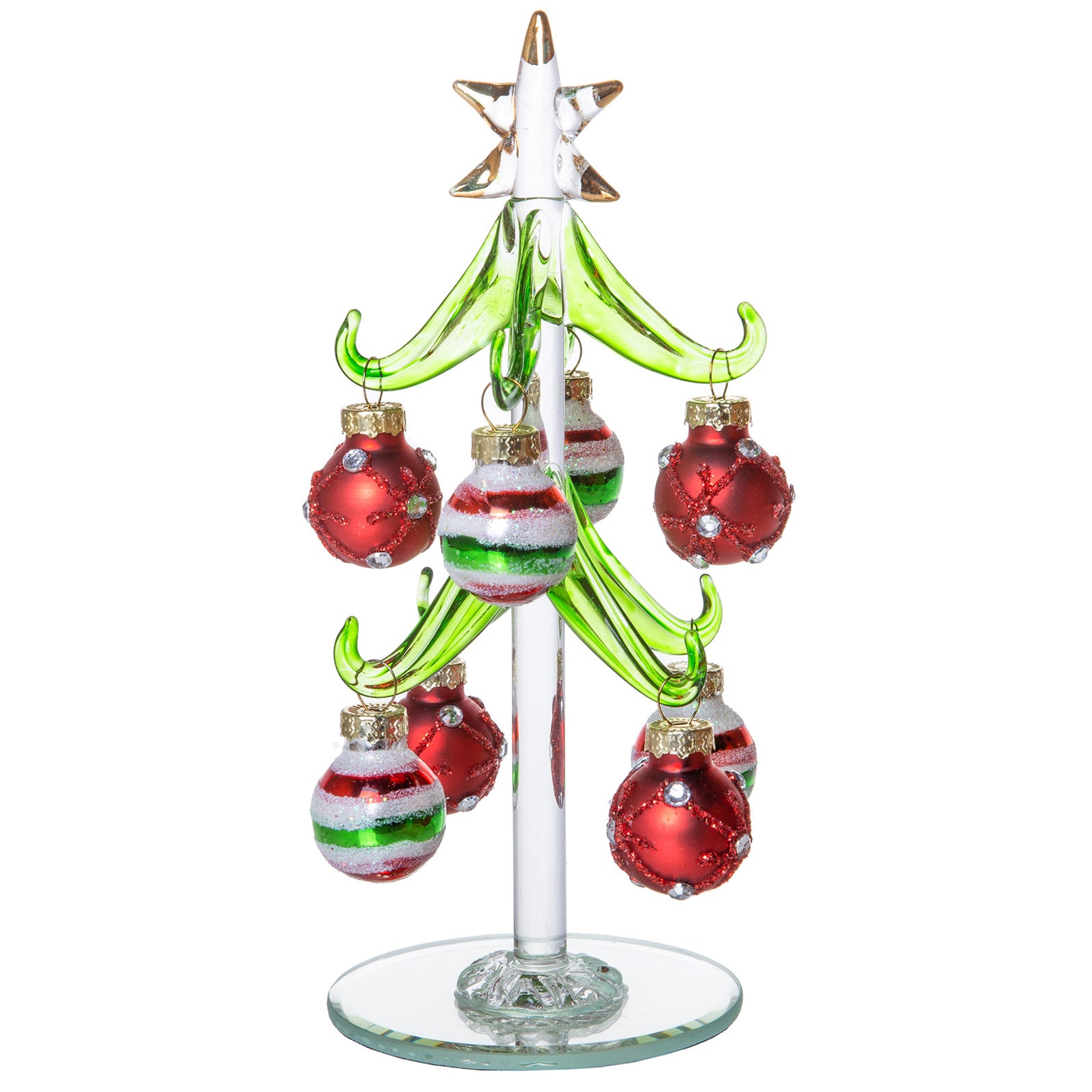 Mini Glass Christmas Tree with Removable Sphere Ornaments — Red Co. Goods