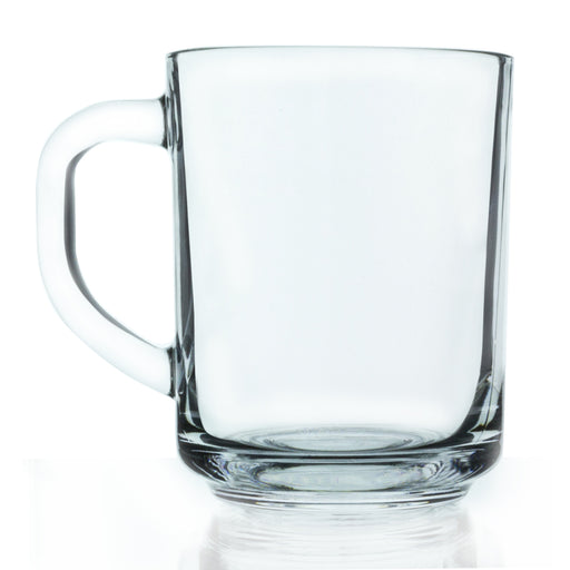 Red Co. 12 oz Clear Coffee Glass Mugs Set of 6 — Red Co. Goods