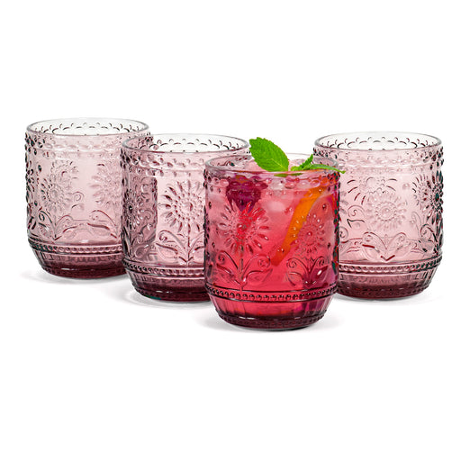 Red Co. Durable Plastic Pitcher with Lid and 4 Tumbler Glasses Set — Red  Co. Goods