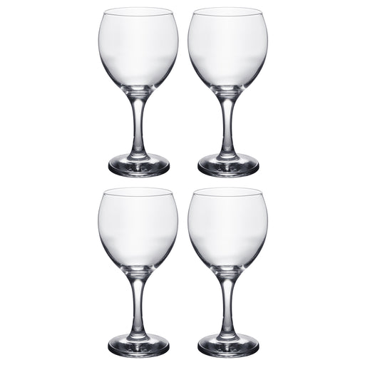 Qualia Glass Plum Blossom All Purpose 10 oz Wine Glasses, Set of 4