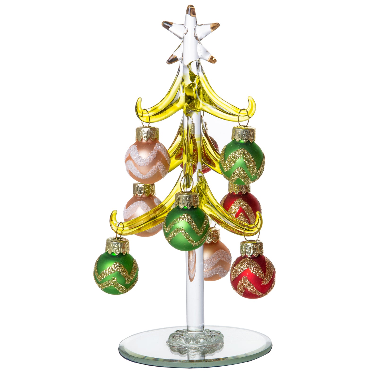 Mini Glass Christmas Tree with Removable Sphere Ornaments — Red Co. Goods