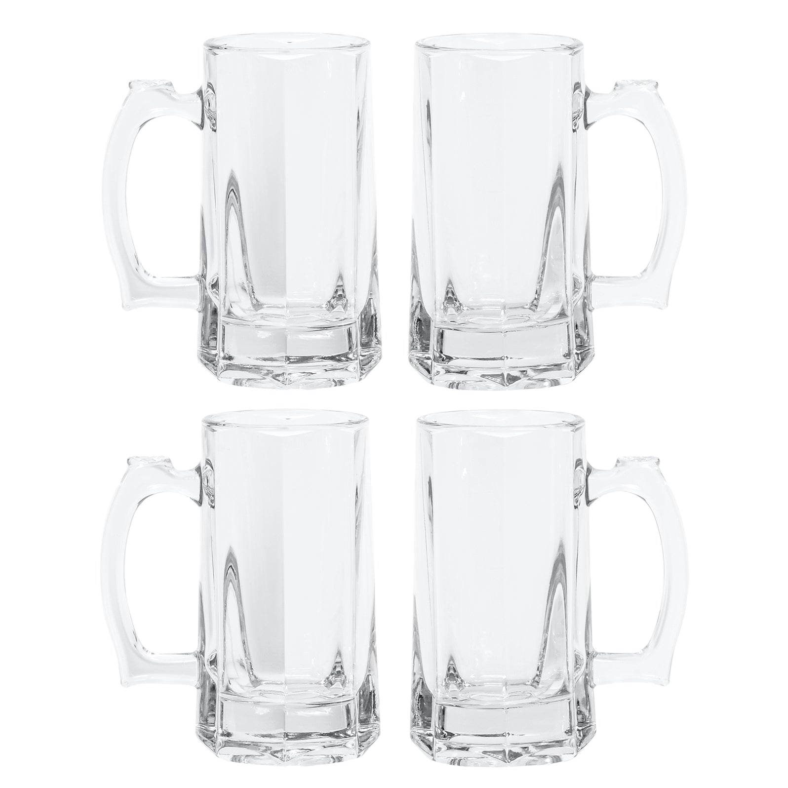 Heavy Duty Thick Glass Beer Mugs With Handle — Red Co Goods